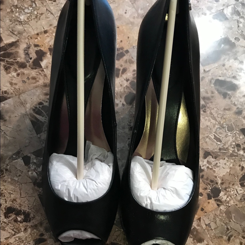 Calvin Klein Classic Black Peep Toe Shoes